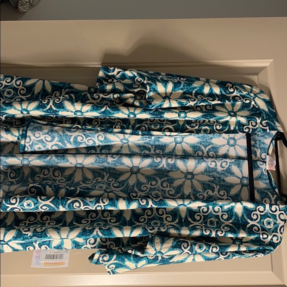 Lindsay blue floral print small